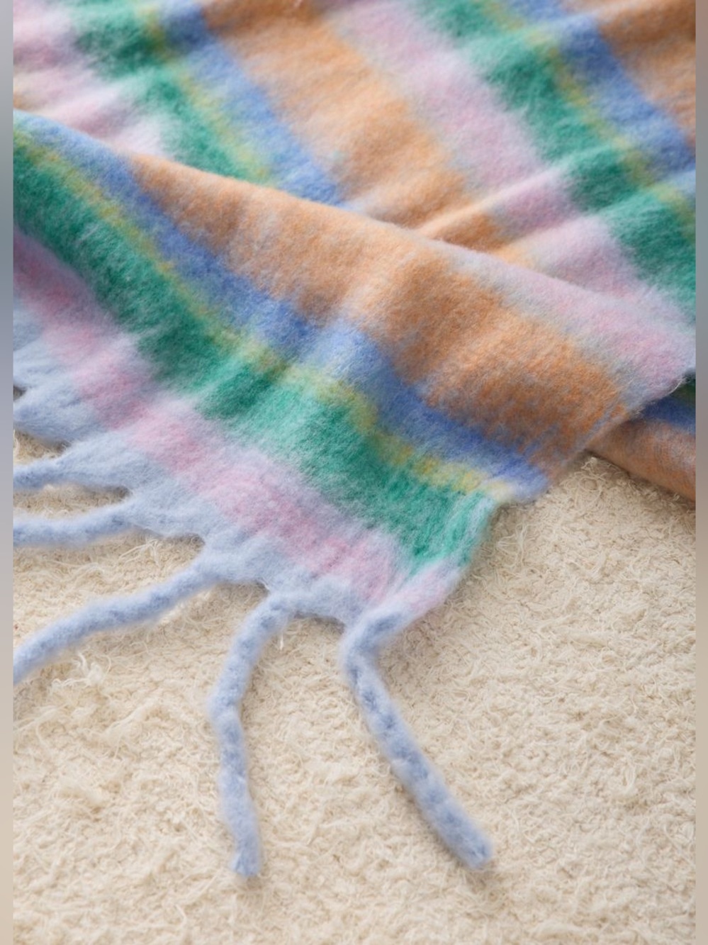 Monroe Faux Mohair Scarf Throw Blanket NWT - Picture 3 of 8